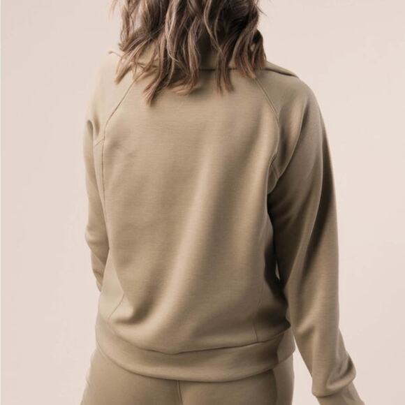 Dear Scarlett Large Sage Green Hamptons Quarter Zip Pullover NWT - Picture 3 of 11